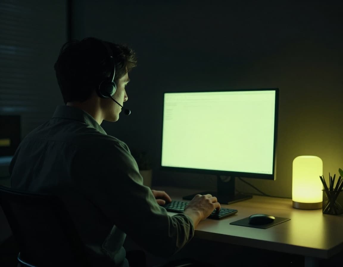 Support specialist at a desk ready to help with activation lock guides