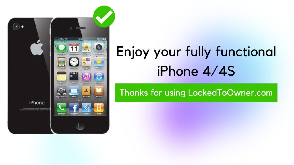 Enjoy your fully functional iPhone 44S