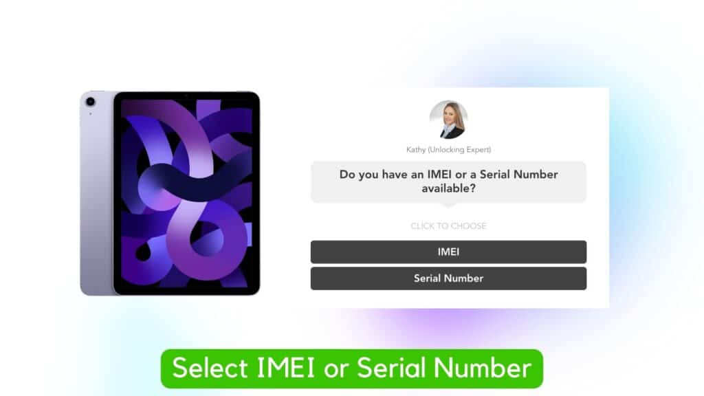 ipad select imei or serial number